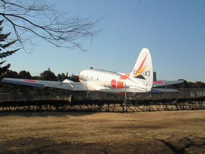 航空公園に展示されている飛行機